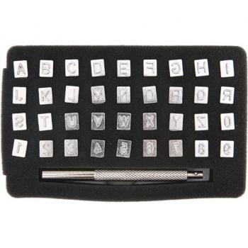 Steel Alphabet & Number Stamp Punch Set - 36pcs for Leather Craft