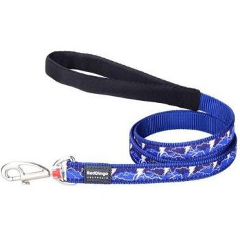 Red Dingo Dog Leash Lightning Style Navy Blue 2m