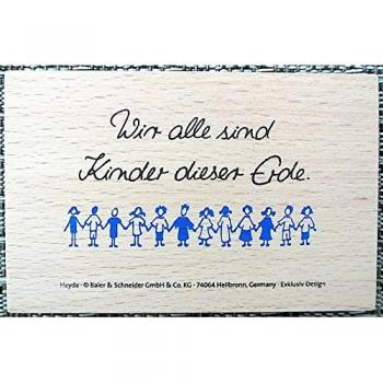 HEYDA 6×9 cm Poesie‑Embossing Stempel – „Kinder der Erde“