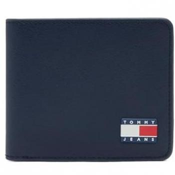Navy Heritage Leather Wallet by Tommy Jeans