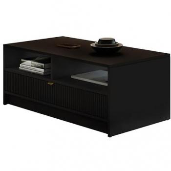 Table basse Comfivo Larmire Noir – 105 mm de diamètre, 40×50×100 cm