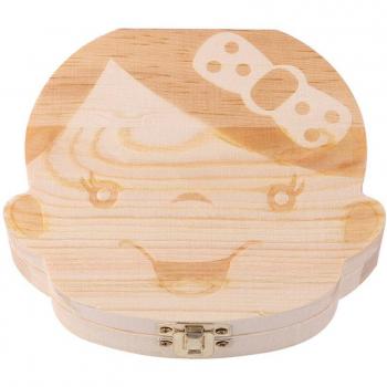 Wooden Baby Tooth Organizer