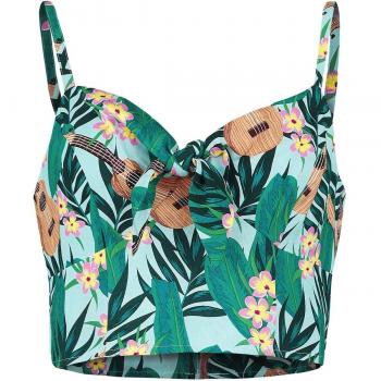 Hell Bunny Ululani Tropical Leaf Crop Top