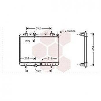 Kühler für Motor von Van Wezel 40002249