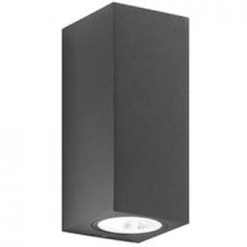 Applique Moderna in Alluminio Grafite con 2 Luci Monolite