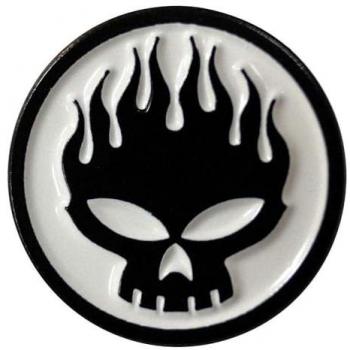 Schädel‑Pin der Offspring weiß – 1 Stück – Metall