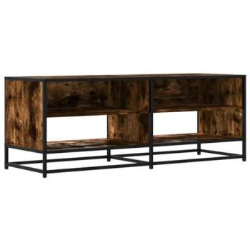 VidaXL TV Cabinet Smoked Oak 120.5x40x46 cm Engineered Wood and Metal