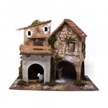 ROSSI ROSA - Casolare per Presepe 28x15 cm Casette Rurali 11300