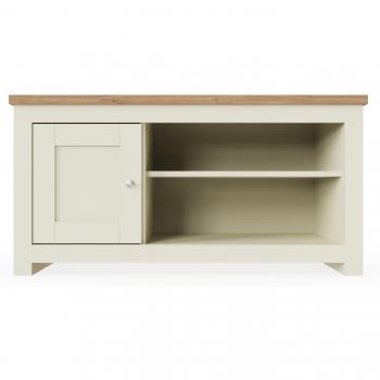 Cream Modern TV Cabinet with Storage - Lisbon 1 Door Unit