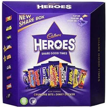 Cadbury Heroes Share Box 385g (Box of 5)