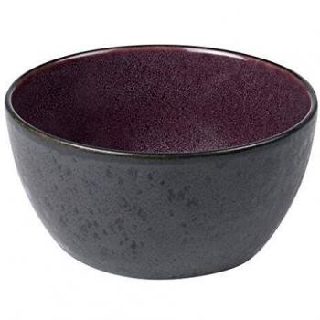 Bitz Snackschale Steingut, 12 cm, schwarz/lila