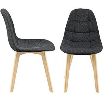 Set di 2 Sedie Imbottite in Stile Trapuntato