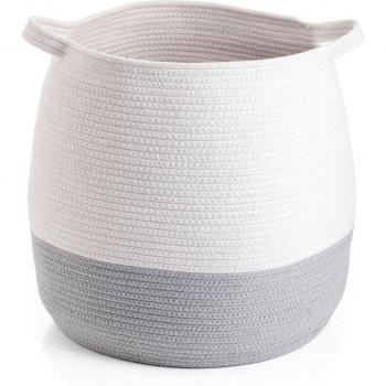 Cesta Decorativa Vinthera Moa Algodón Gris 40×45 cm