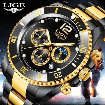 Reloj LIGE Oro Negro 24h Lunar
