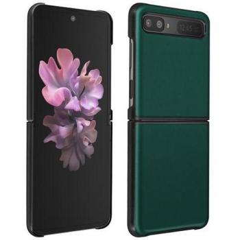 Avizar - Cover in Vera Pelle Verde Scuro per Samsung Galaxy Z Flip