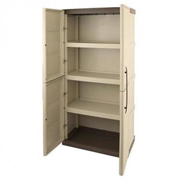 Armadio TOOD in resina 70 x 39 x 165 cm Beige Grigio