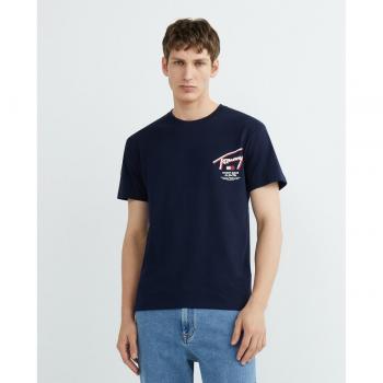 Tommy Jeans Maglietta A Maniche Corte Reg 3d Street Signtr Ext Dark Night Navy M