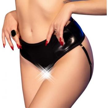 Chilirose Culotte Ouverte Noir – Taille L, tissu stretch