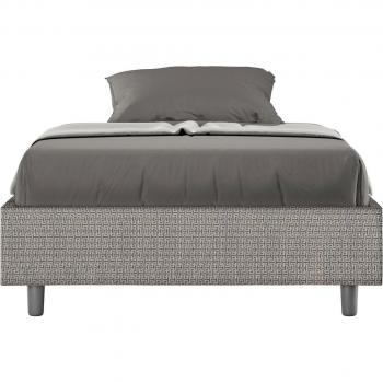 Cama Acolchada Azelia Gris Labirinto 02 120x190