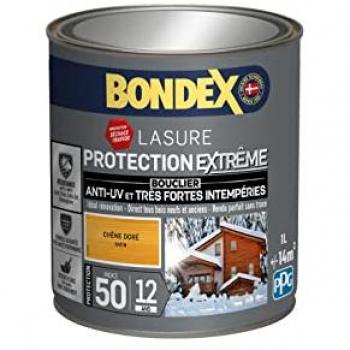 Bondex Lasure Protection Extrême Indice 50 - 12 ans Satin Chêne Doré 1L Beige 1 L