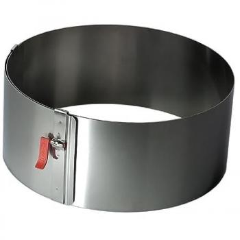 LARES Tortenring 6030, verstellbarer Tortenring mit Klemmhebel, Höhe ca. 15 cm, Made in Germany