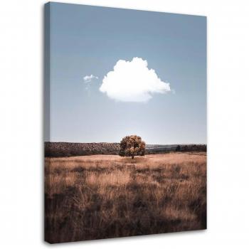 Toile Champée d’Arbres Bleu 40x60