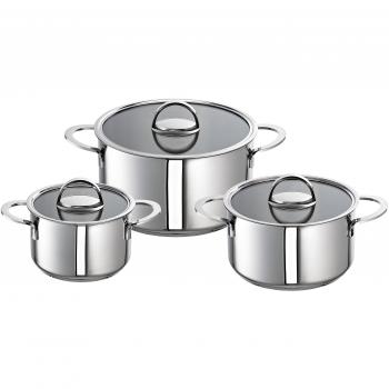 Mabel Basic Schulte-Ufer – Set padella e pentola in acciaio inox argento