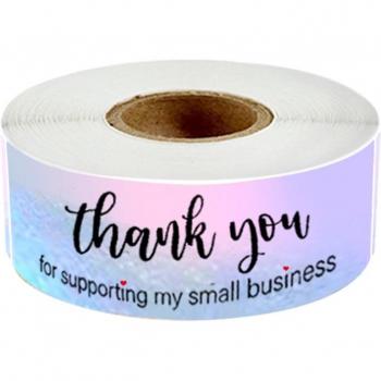 M17D 120 Pcs Rectangle Thank You Label Stickers
