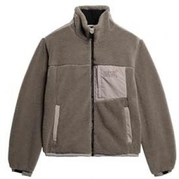 Giacca Superdry Relaxed Fleece Trekker beige - L