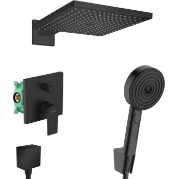 Conjunto de Ducha Hansgrohe Vernis Shape Pulsify Negro Mate