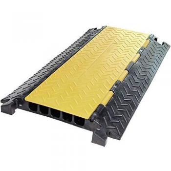 Walther Werke 5-Channel Rubber Cable Bridge - 800mm, Black & Yellow