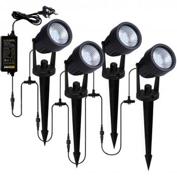 Netlighting LAPIN 4000k LED Outdoor Recessed Ground Light Black IP65 4 Pack