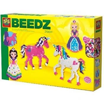 SES Creative Children's Glitter Iron-On Beads Mosa - Blue