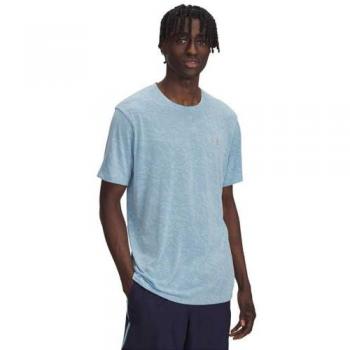 Blue Launch Camo Men's Short-Arm Performance Tee (Large)