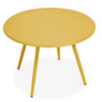 Bureau d’appoint Oviala Ronde en Métal Doré – 0,30 m
