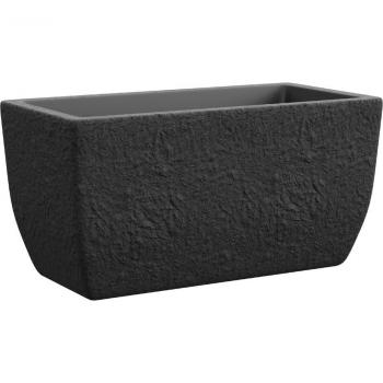 Jardinera con platillo rectangular gris tórtola