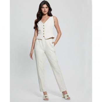 Guess Pantalone morbido in cady Roberta Panna Donna M