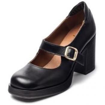 Yokono Mocasines de tacón de mujer de piel