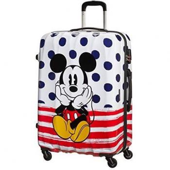 American Tourister Disney Alfatwist 2.0 - 4-Rollen-Trolley L 75/28 Mickey blue Dots