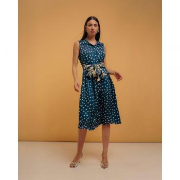 Vestido camisero Niza: midi, cintura personalizada y manga sisa