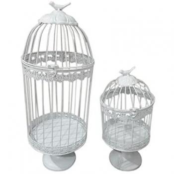 HTI-Living Dekoobjekt Deko-Vogelkäfig mit Standfuß 2er-Set Lani
