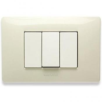 Placca 3 Posti Bianco Safari Master
