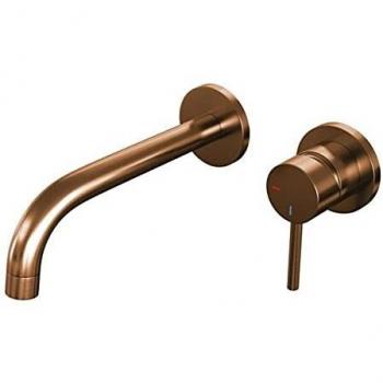 Brauer Copper Edition Lavabo Encastrable Mitigeur ColdStart avec Partie Encastrable et Poignée Standard Cuivre Brossé PVD