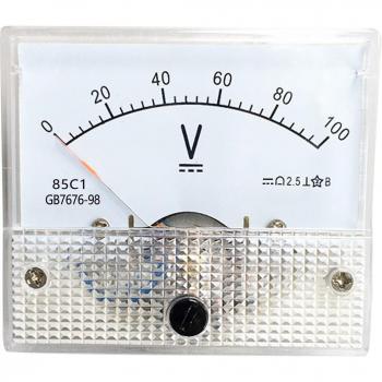 Multi-Voltage DC Analog Voltmeter 10V-100V 85C1