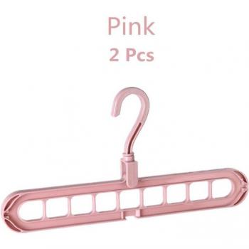 2PCS Multifunctional Magic Multi-Port Plastic Clothes Drying Rack Hangers
