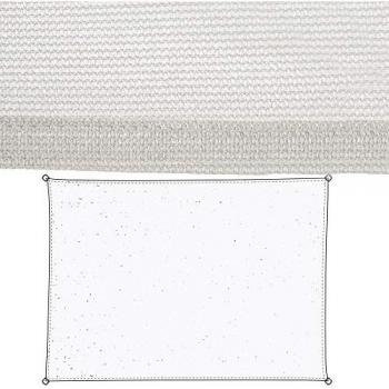 Toldo Vela Rectangular Blanco de Fibra 3,5 m