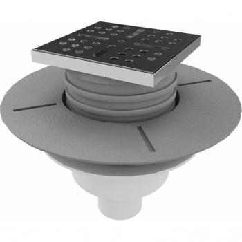 Stano Bonde verticale DINO – receveur à carreler, grille acier inoxydable