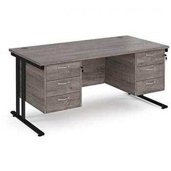 Maestro 25 Desk with Two 3 Drawer Pedestals 1600mm x 800mm