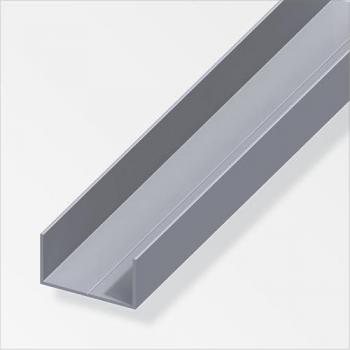 Profilo a U in Alluminio Naturale 19,5x35,5 - 1 Metro