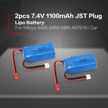 7.4V 1100mAh LiPo Battery for Wltoys V353 A949 A959 A969 A979 k929 RC Cars